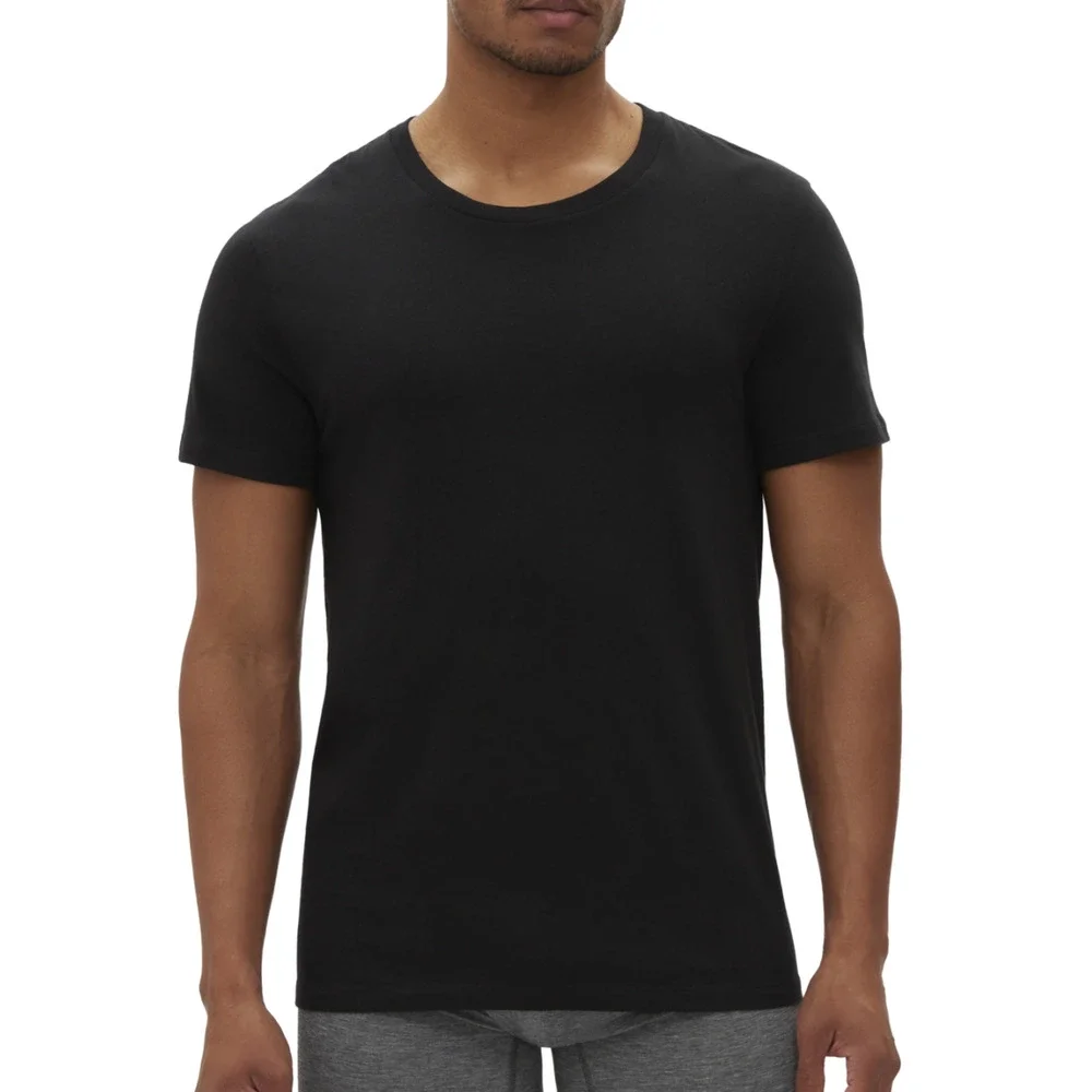 GAP Men 3-Pk Cotton Crewneck Undershirt Black Size S
